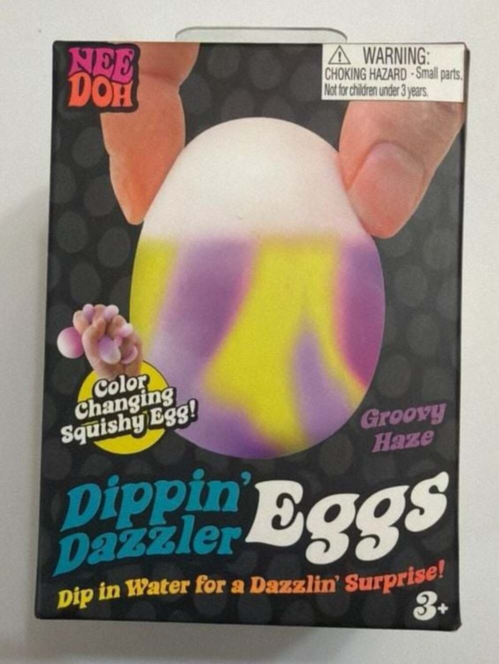 New Fast Ship NeeDoh Dippin' Dazzler Eggs Groovy Haze Color Changing Squishy Egg